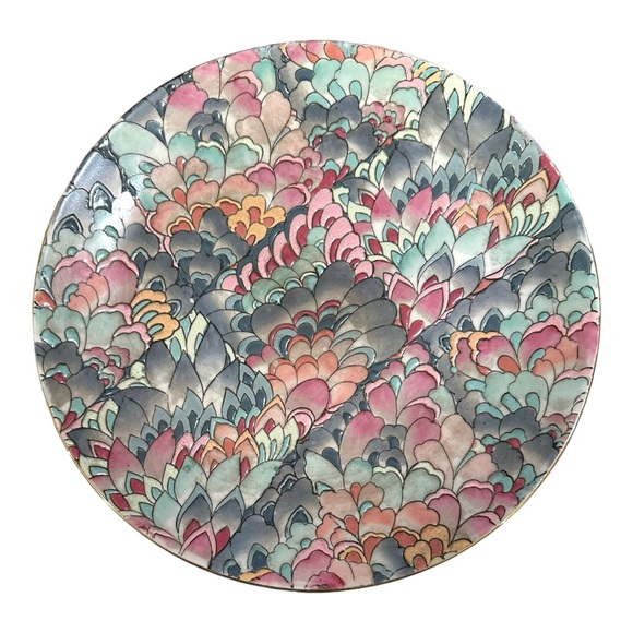 Andrea by Sadek Enameled Decorative Plate 10-1/4” - Picture 3 of 8